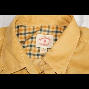 Brooks brothers corduroy mustard button up